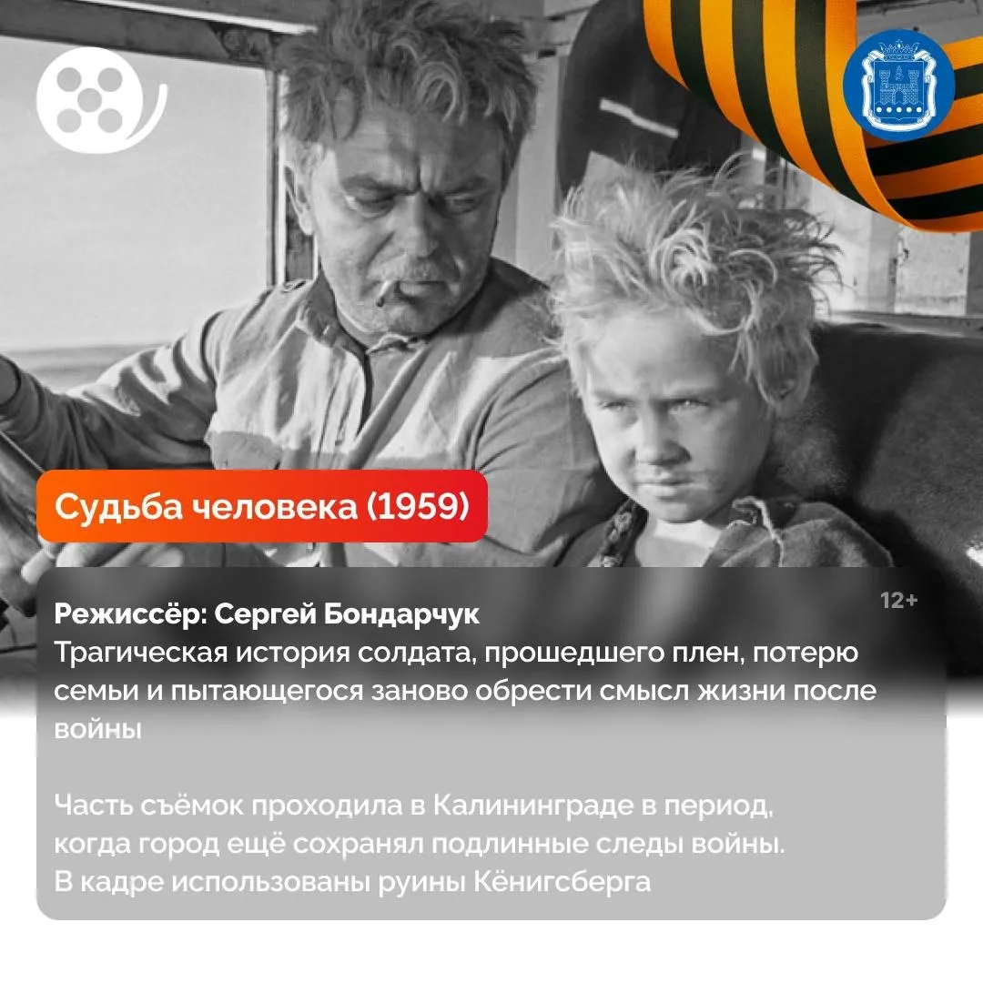 🎬🎞️ Кино, снятое на нашей земле: подборка фильмов о войне  Калининградская область не раз становилас