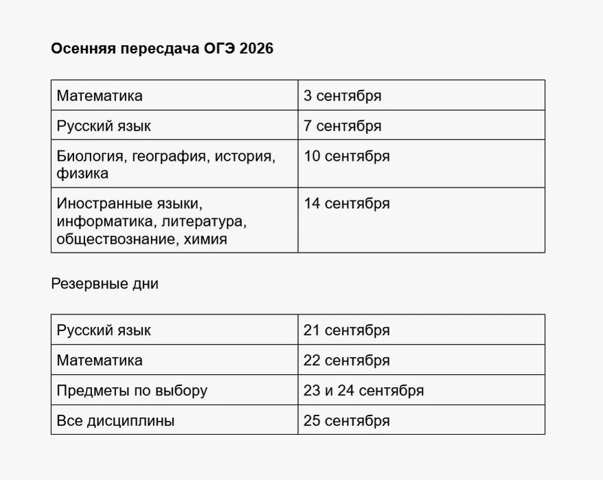📣 Пересдачи ОГЭ — старт сегодня!