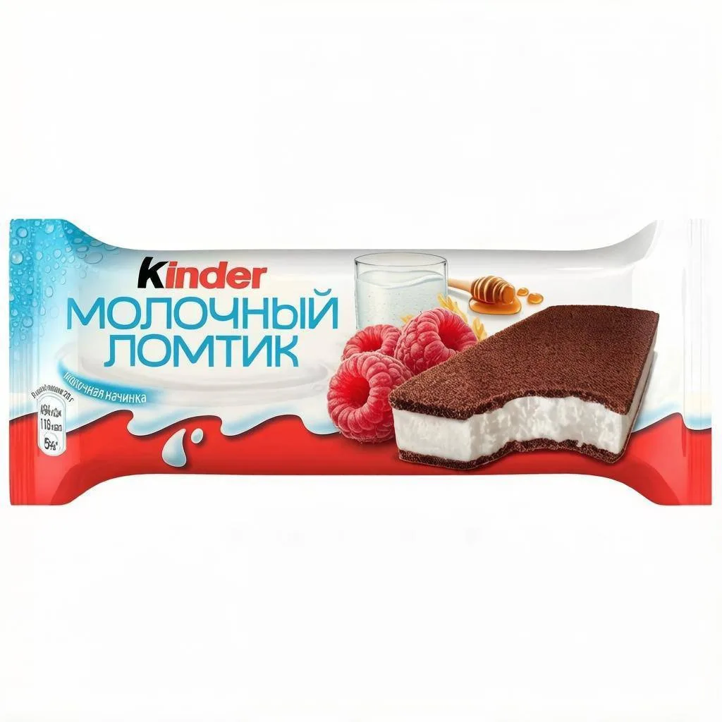 Новый Kinder Молочный ломтик со вкусом малины появится в России.