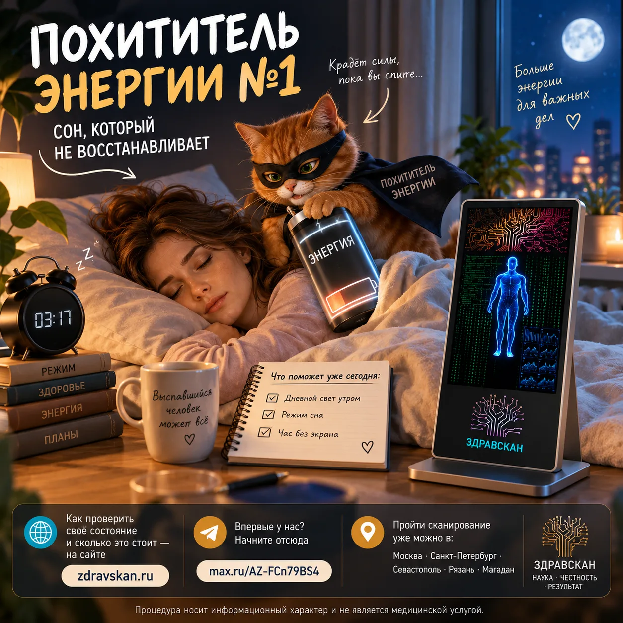 🔋 Похититель энергии №1: сон, который не восстанавливает