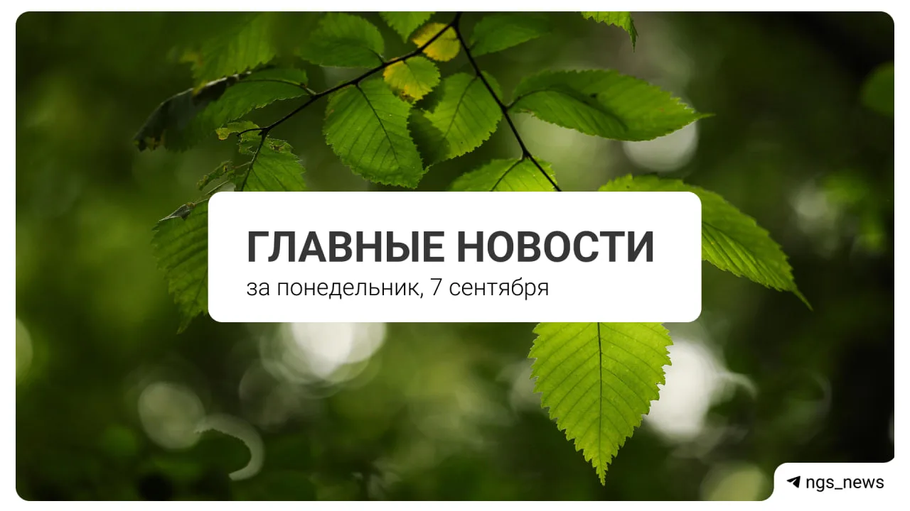 Главное за понедельник, 7 сентября