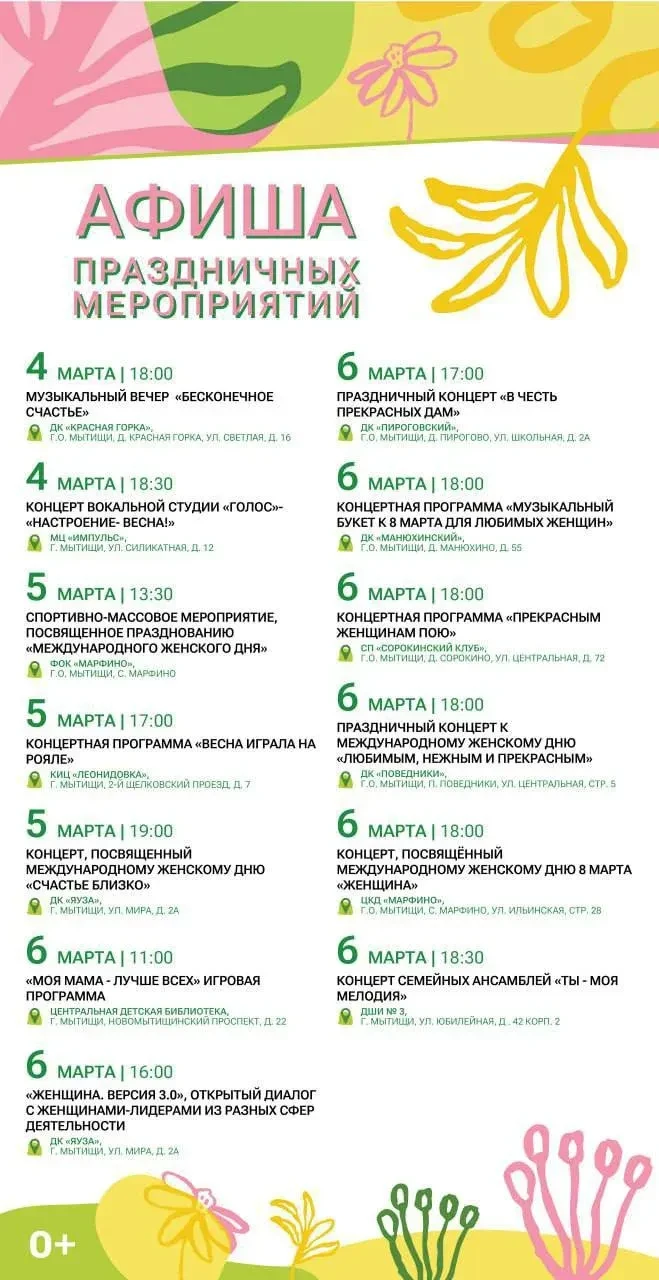 Первая неделя марта – это весна и предпраздничное настроение Мытищинцы готовятся поздра...
