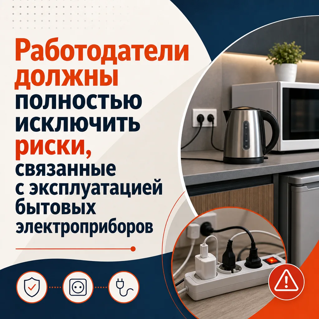 ⚖️ Работодатели должны полностью исключить риски, связанные с эксплуатацией бытовых эле...