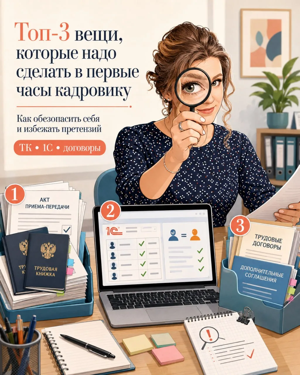 Топ-3 вещи, которые надо сделать в первые часы после трудоустройства в кадры