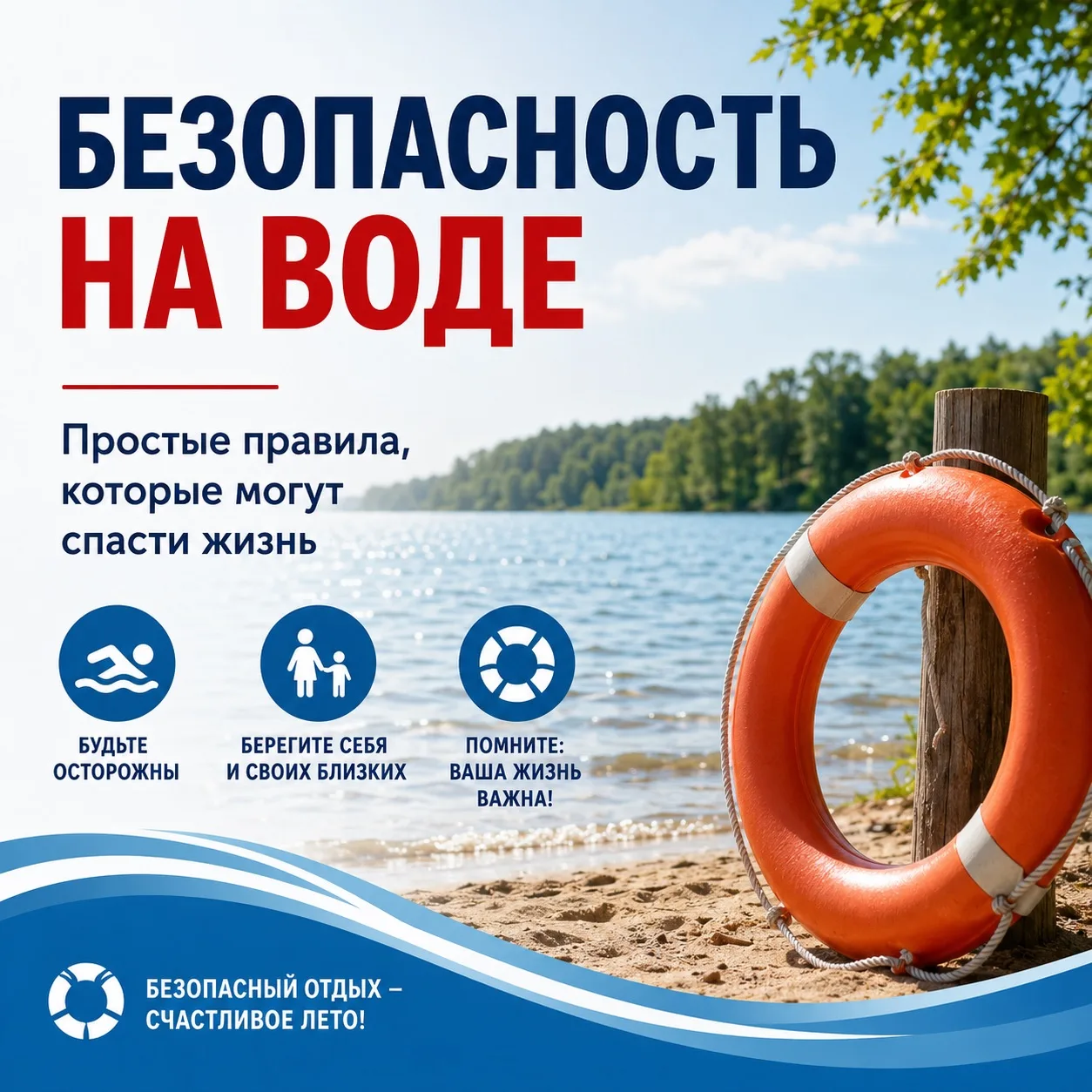 🌊 Лето — время отдыха у воды. Но даже одна ошибка может стоить жизни.

Собрали в карточках простые 
