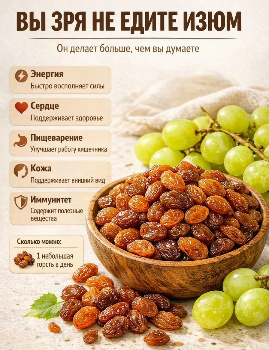 Вы зря не едите изюм 🍇