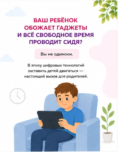 💔Ваш ребёнок обожает гаджеты и всё свободное время проводит сидя? Вы не одиноки. В эпо...