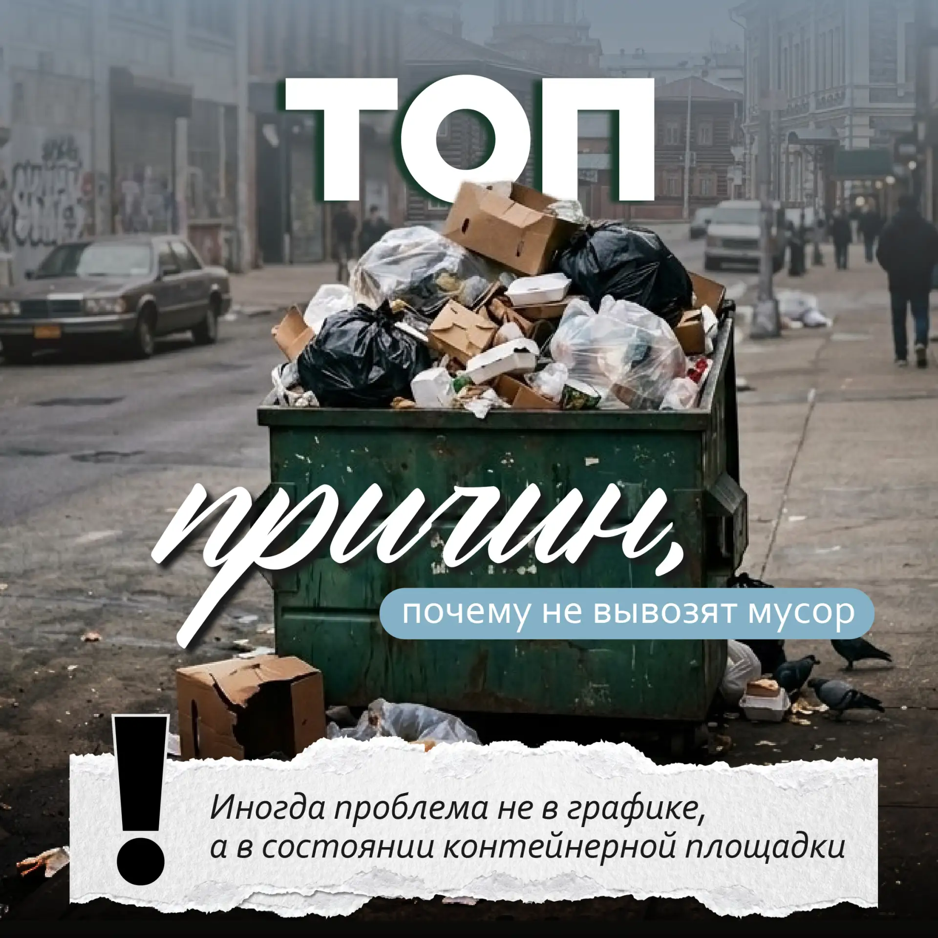 🚛 Почему не вывозят мусор из вашего двора?