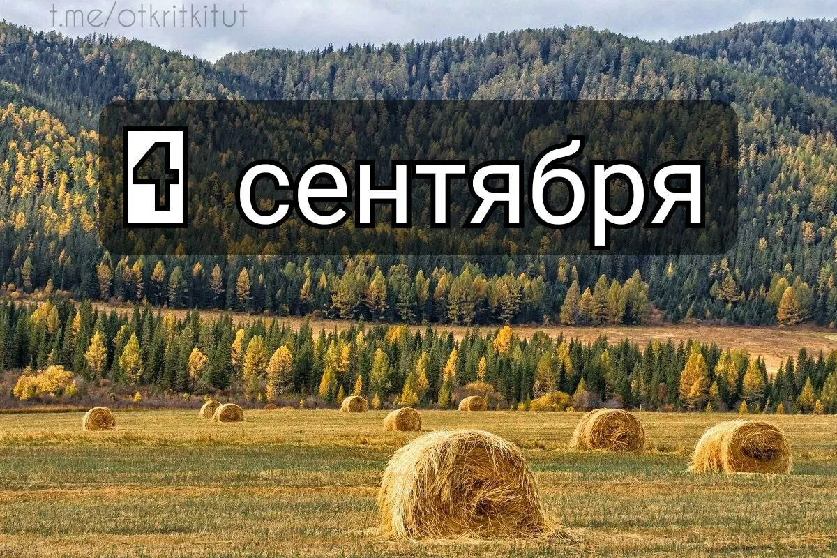 Праздники 4 сентября 🗓️