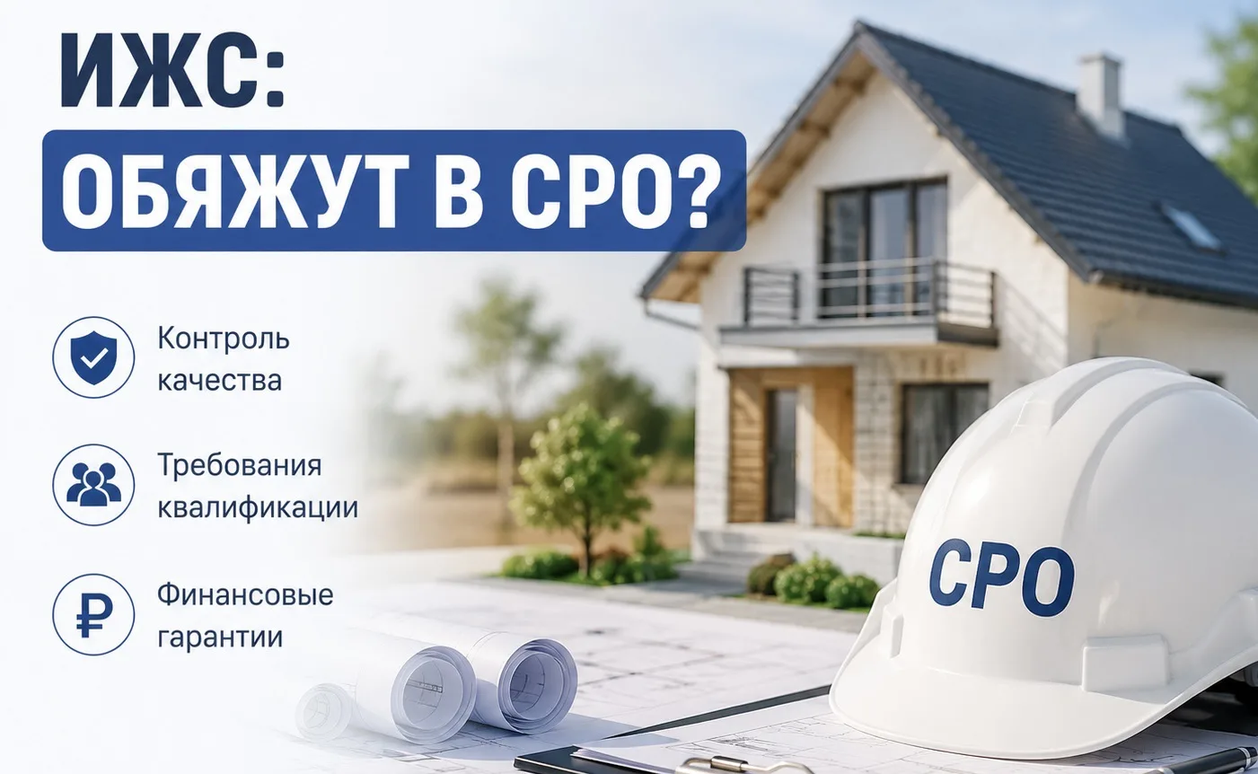 👷Строителей частных домов хотят обязать вступать в СРО