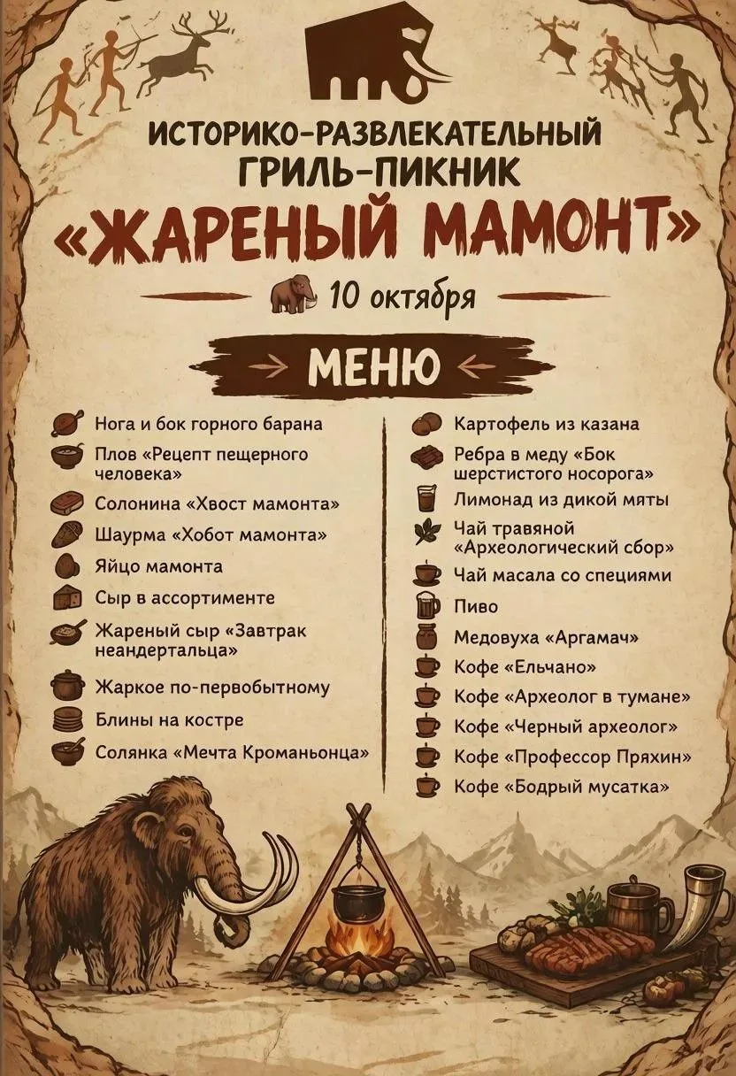 🦣 Были бы вы гурманом в ледниковом периоде?