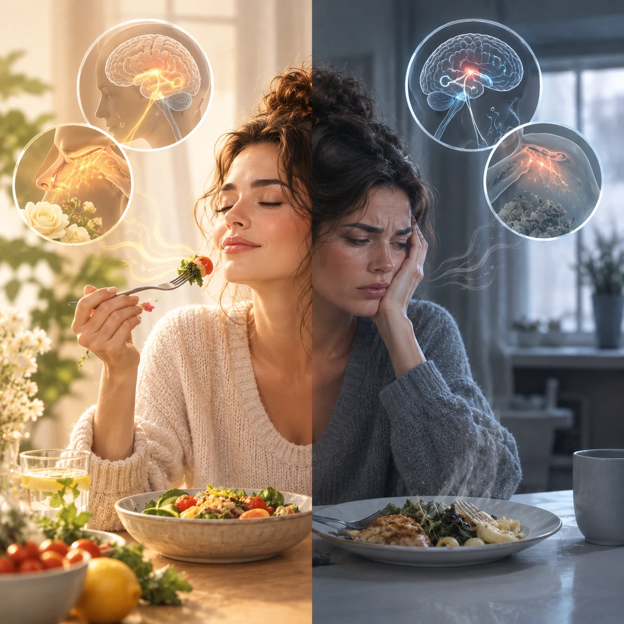 Почему при стрессе меняется вкус пищи и притупляется обоняние?