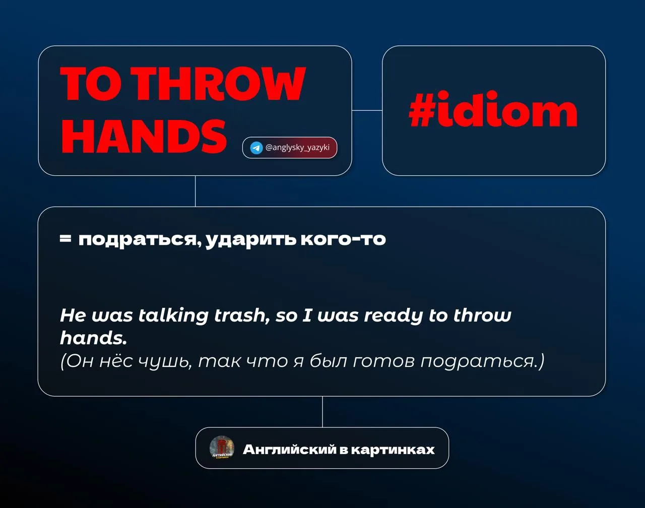 👊 To throw hands — подраться, устроить драку

Сленг из уличной культуры и хип-хопа. Означает готовн