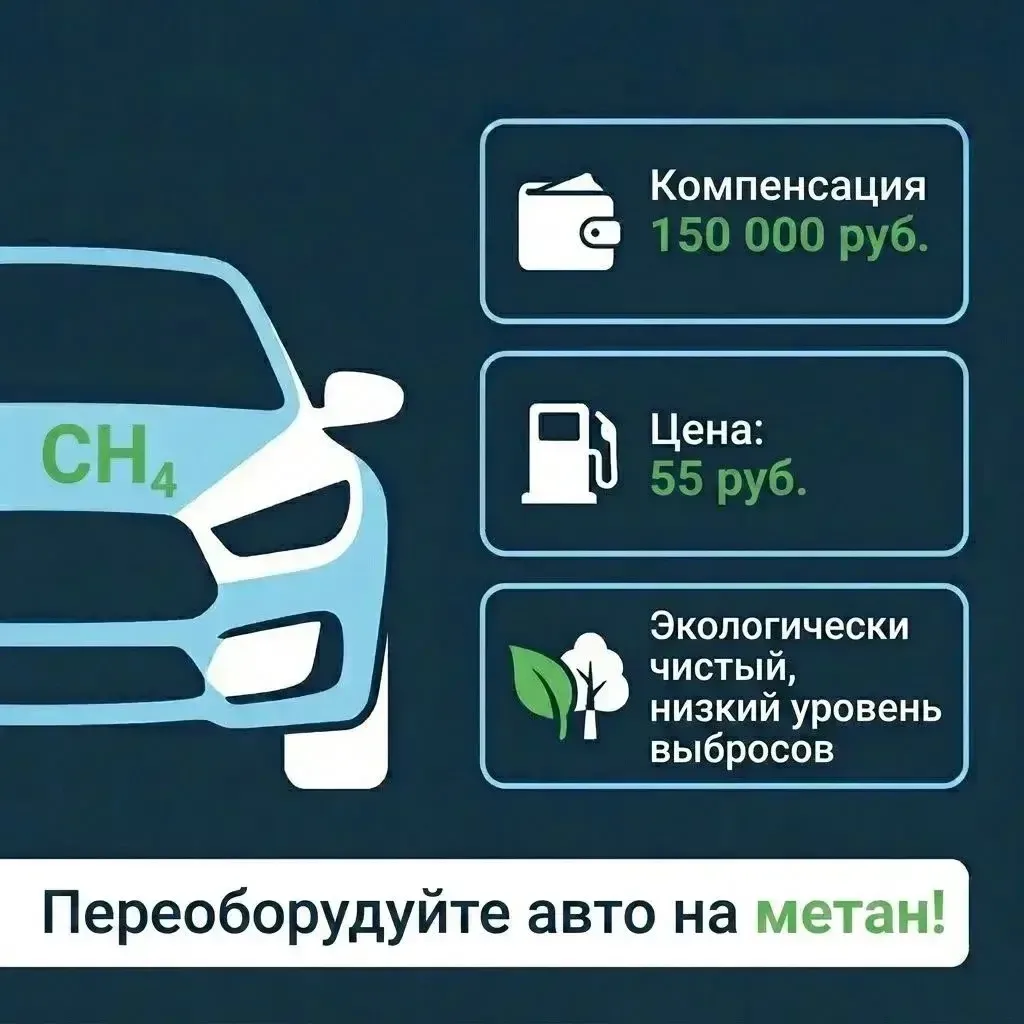 Информируем о возможности перевода личного автотранспорта на экологичное и экономичное топливо — мет