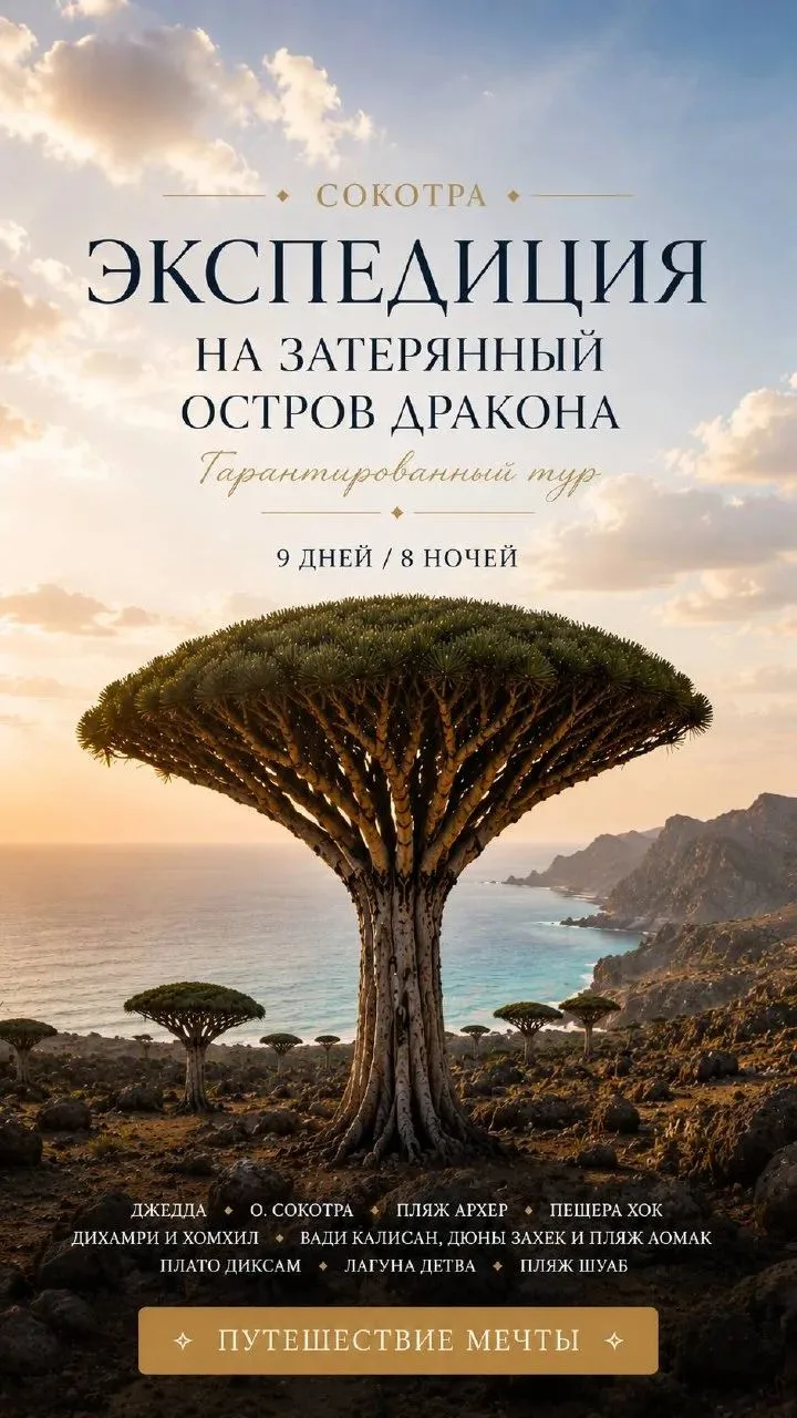 Там, где заканчивается цивилизация, начинается Сокотра. 🌍