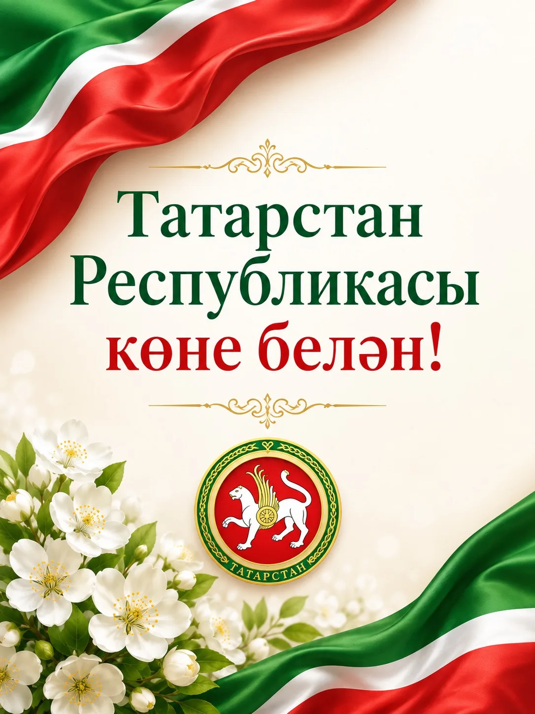 💚🤍❤️Хөрмәтле райондашлар! Сезне чын күңелдән Республика көне белән котлыйбыз!💚🤍❤️