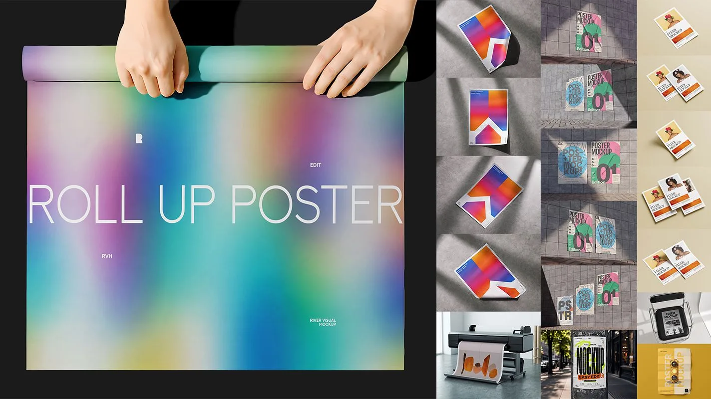 ► Различные мокапы постеров и флаеров | Various Poster Flyer PSD Mockups

#free #mockup #outdoor #po