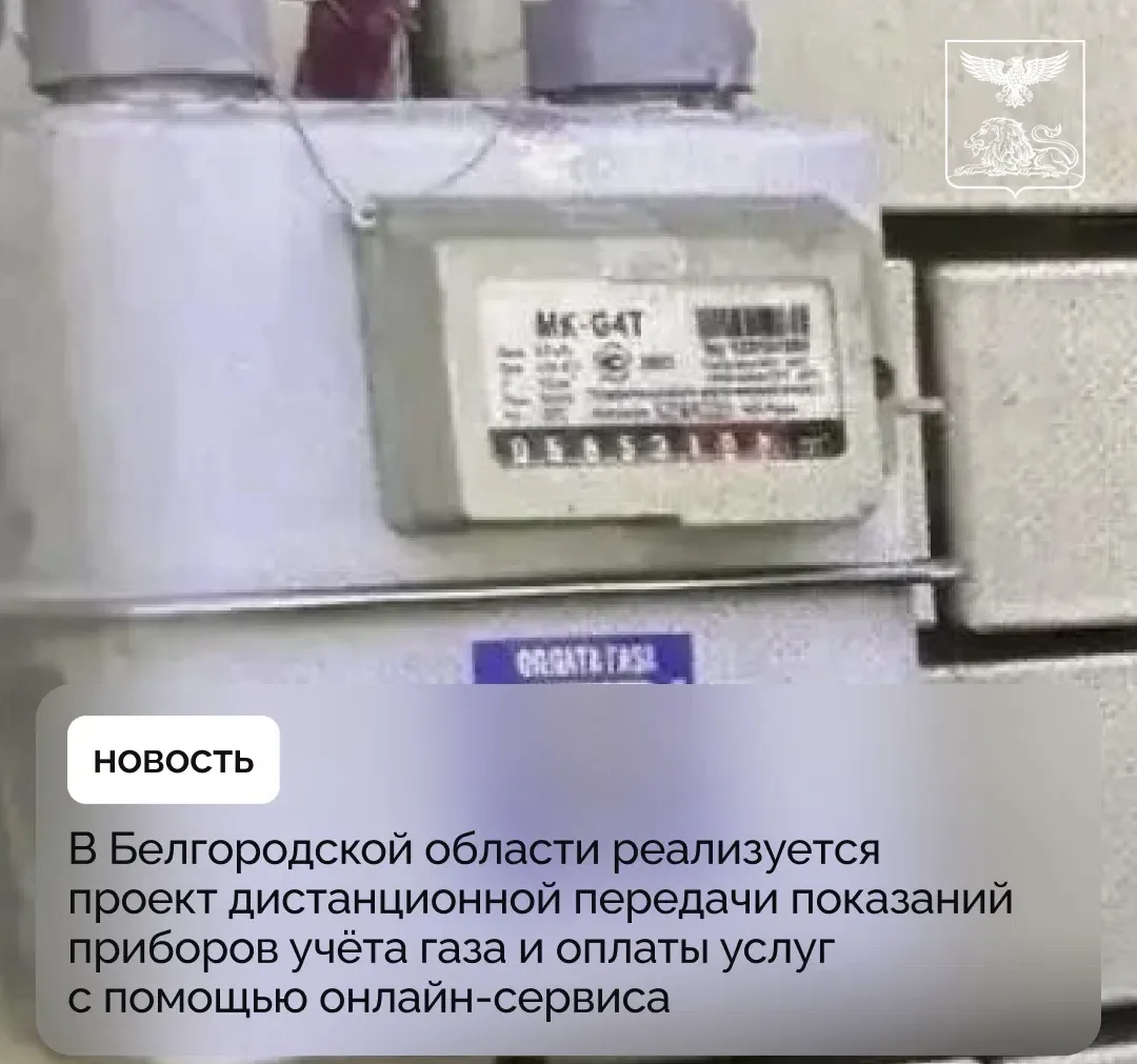 ❗️В Белгородской области реализуется проект дистанционной передачи показаний приборов учёта газа и о