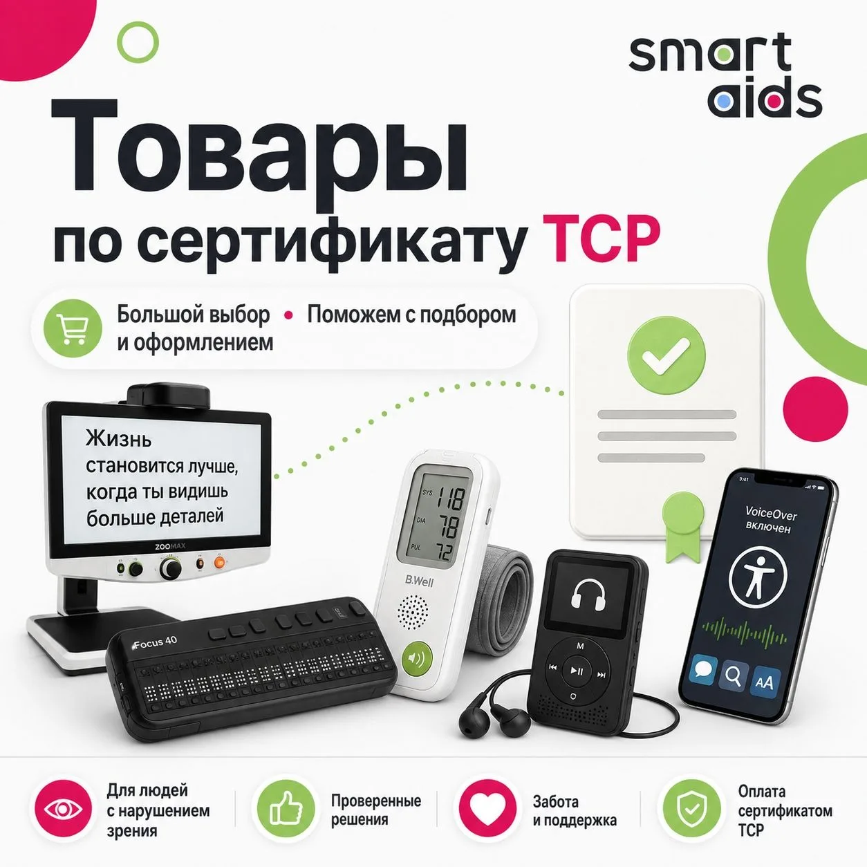 Товары по электронному сертификату ТСР — с помощью на каждом этапе 💯