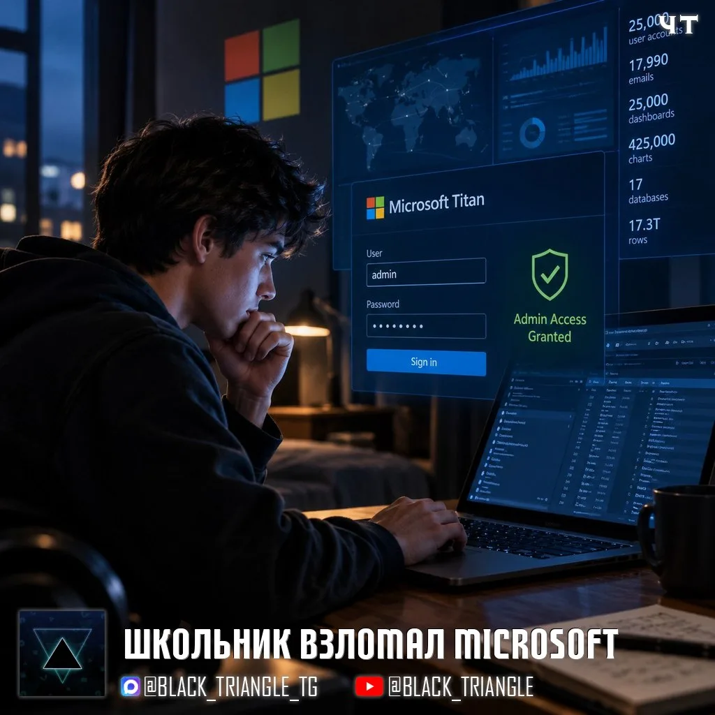 ☝🏻16-летний школьник получил админ-доступ к 17 трлн строк данных Microsoft