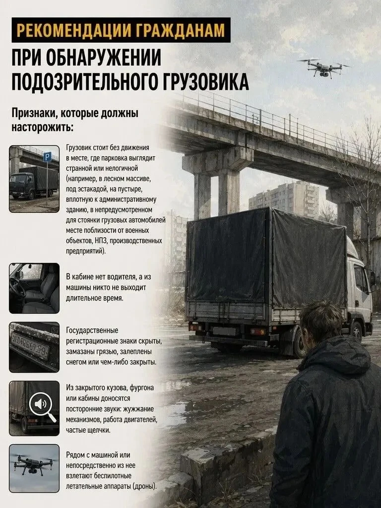 Алгоритм действий при обнаружении "подозрительного грузовика"