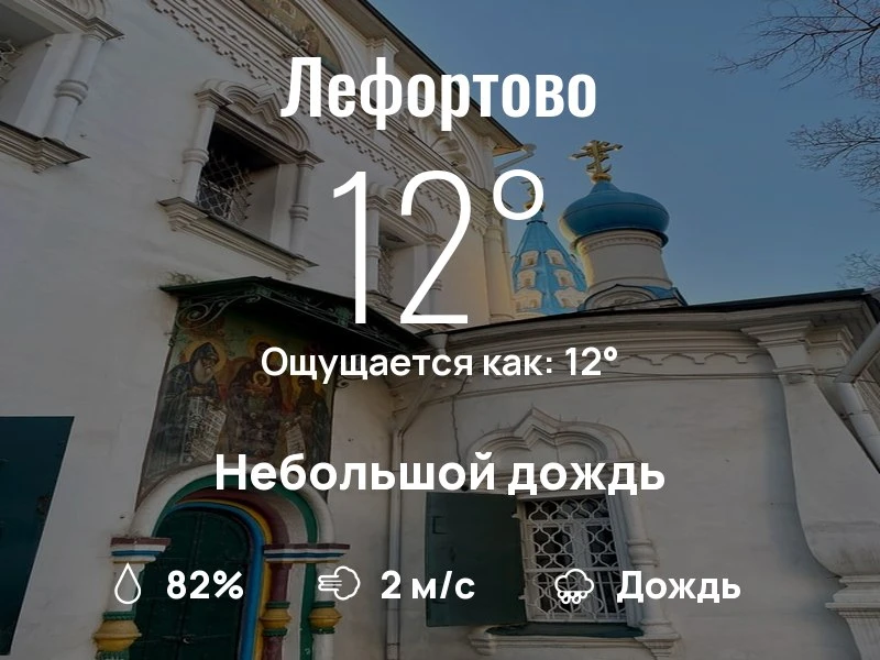 Что с погодой в Лефортово?