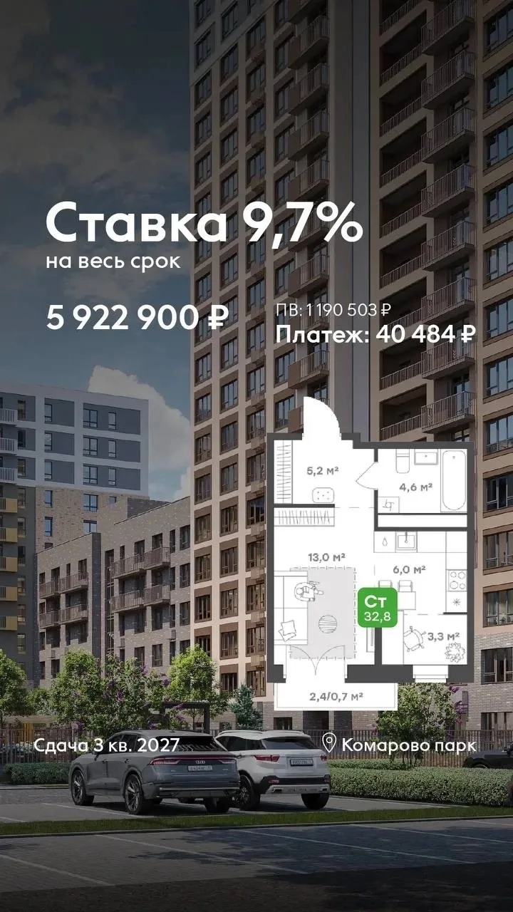СТАВКА 9,7% на весь срок 🔥