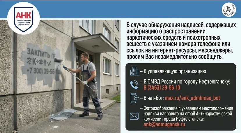 Антинаркотическая комиссия города Нефтеюганска предупреждает: законом строго запрещено ...