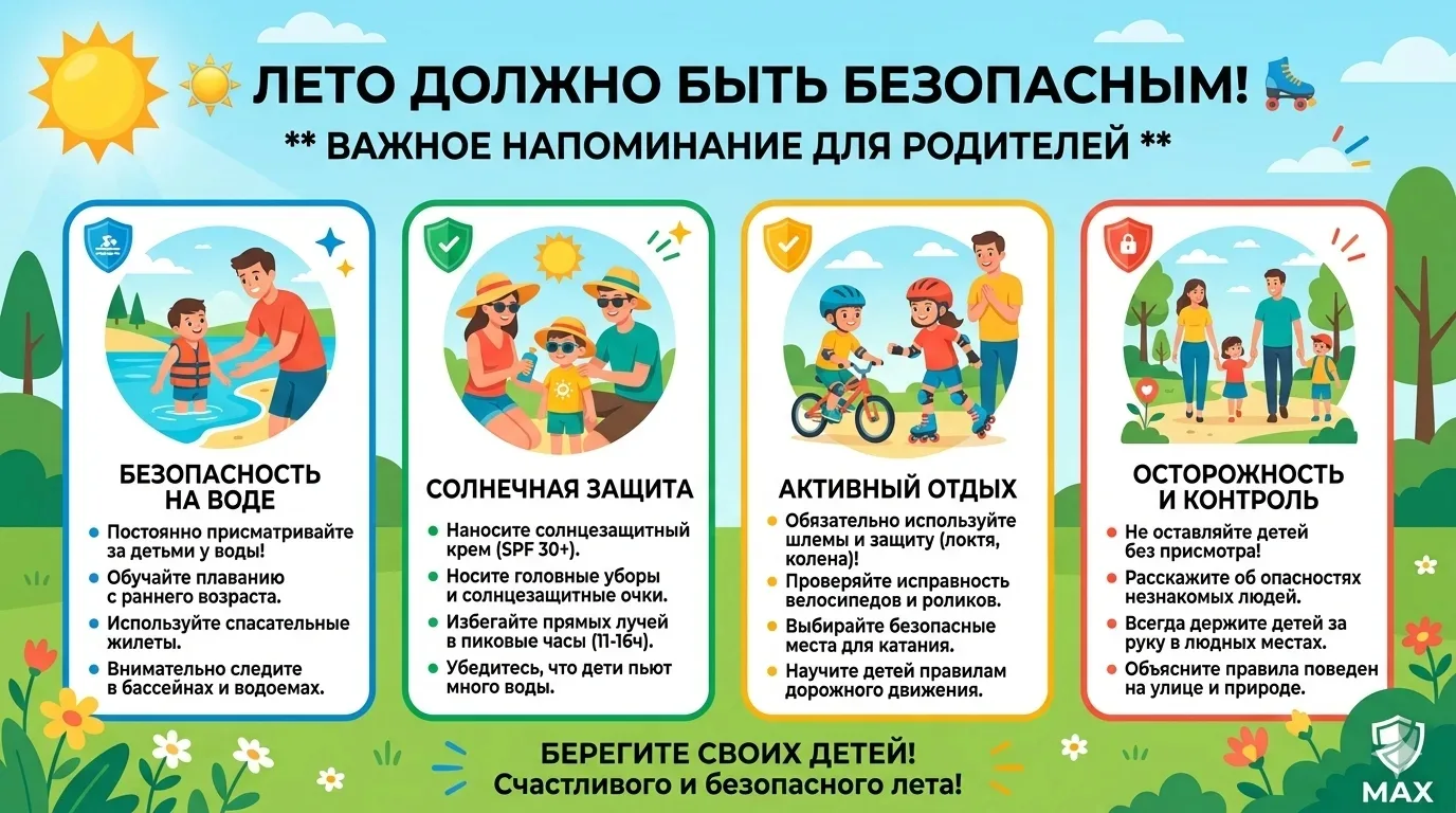 🌞 Лето должно быть безопасным!