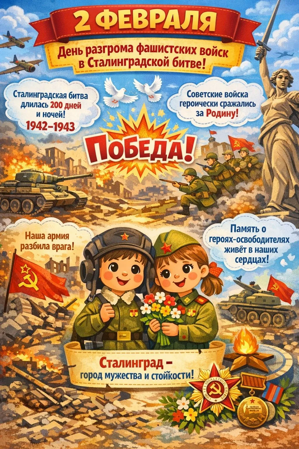 Сегодня, 2 февраля, мы с уважением и гордостью вспоминаем памятную дату – день разгрома...