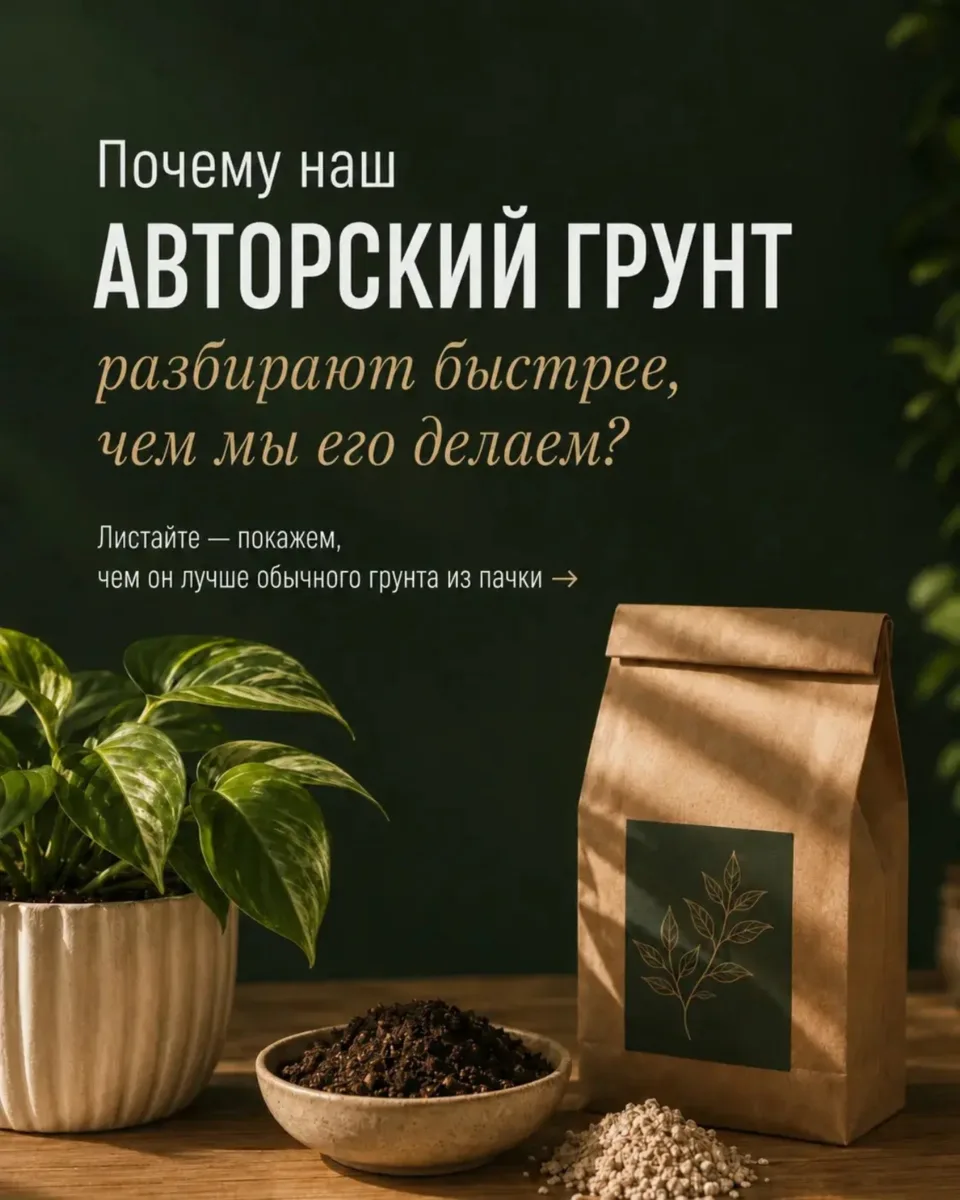 Почему наш авторский грунт так быстро разбирают? 🌿

Потому что это не обычная земля из пачки.

