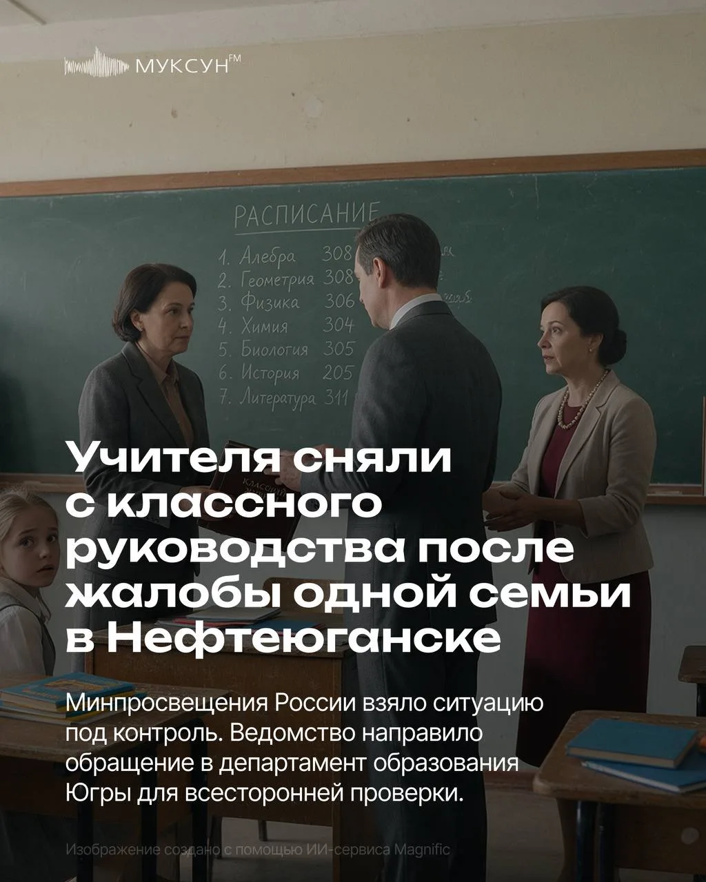 ❓ Югра вызвала интерес Минпросвещения России из-за ситуации с педагогом из Нефтеюганска...