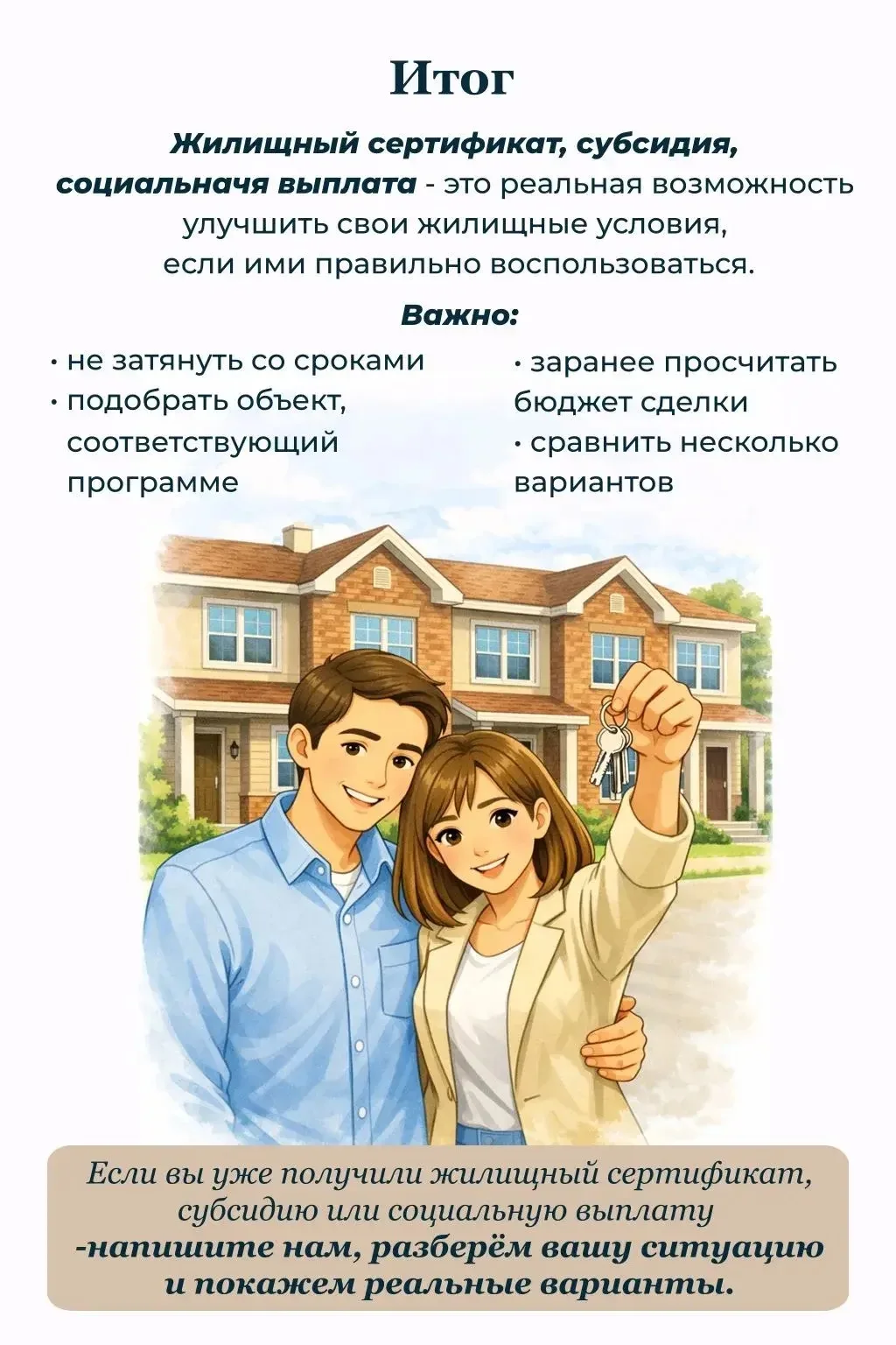 💰 Получили субсидию или жилищный сертификат? Самое сложное только начинается.  Кажется, что деньги у