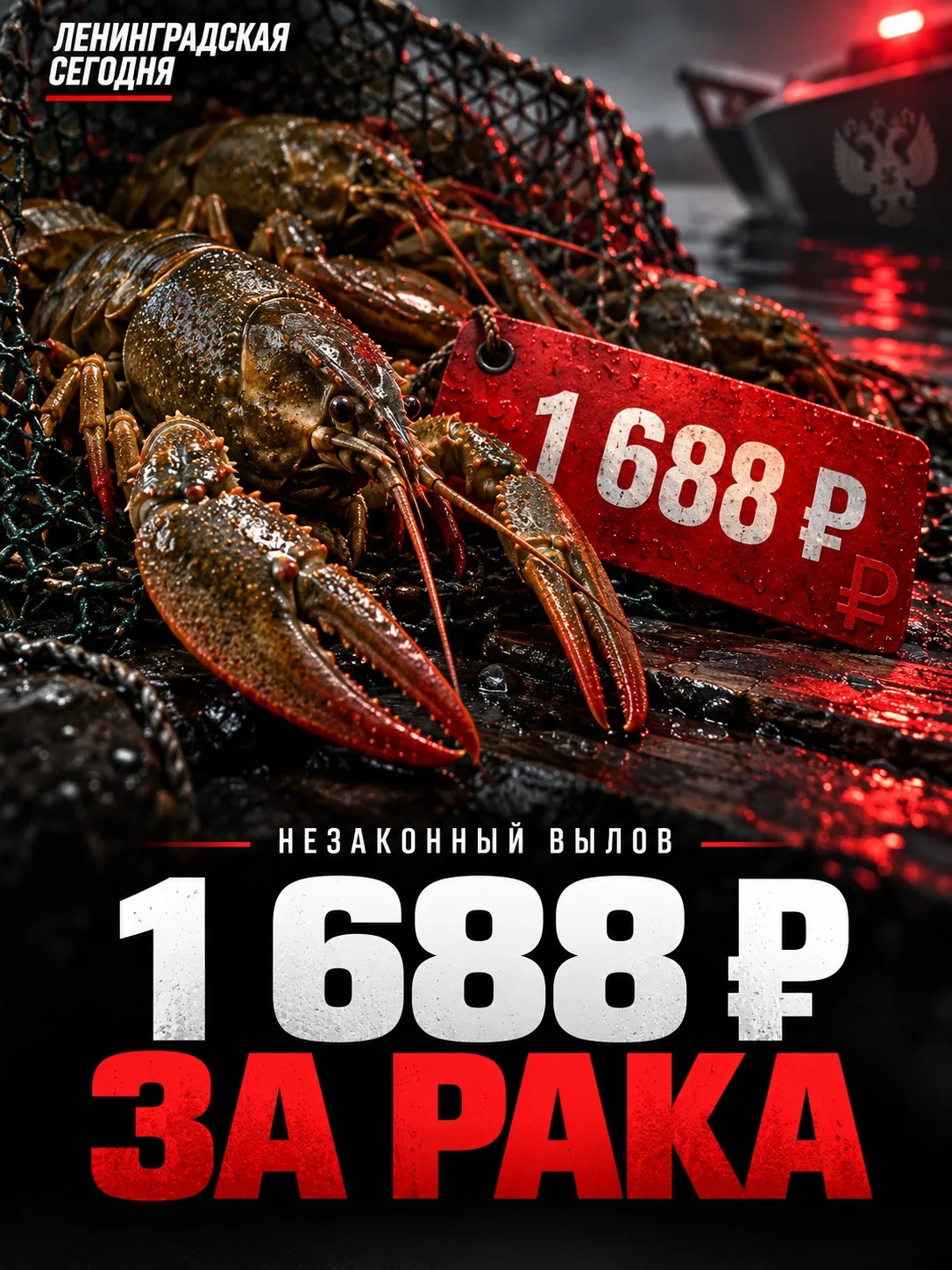 🦞 Один незаконно пойманный рак обойдётся в 1 688 рублей