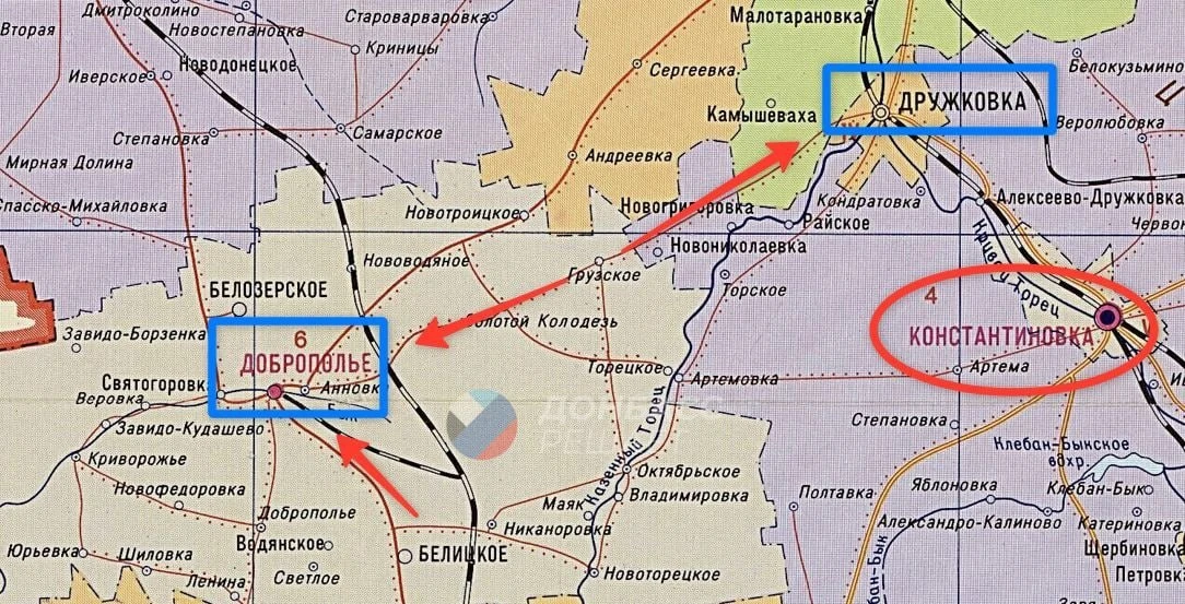 ВС России развивают наступление между Добропольем и Дружковкой