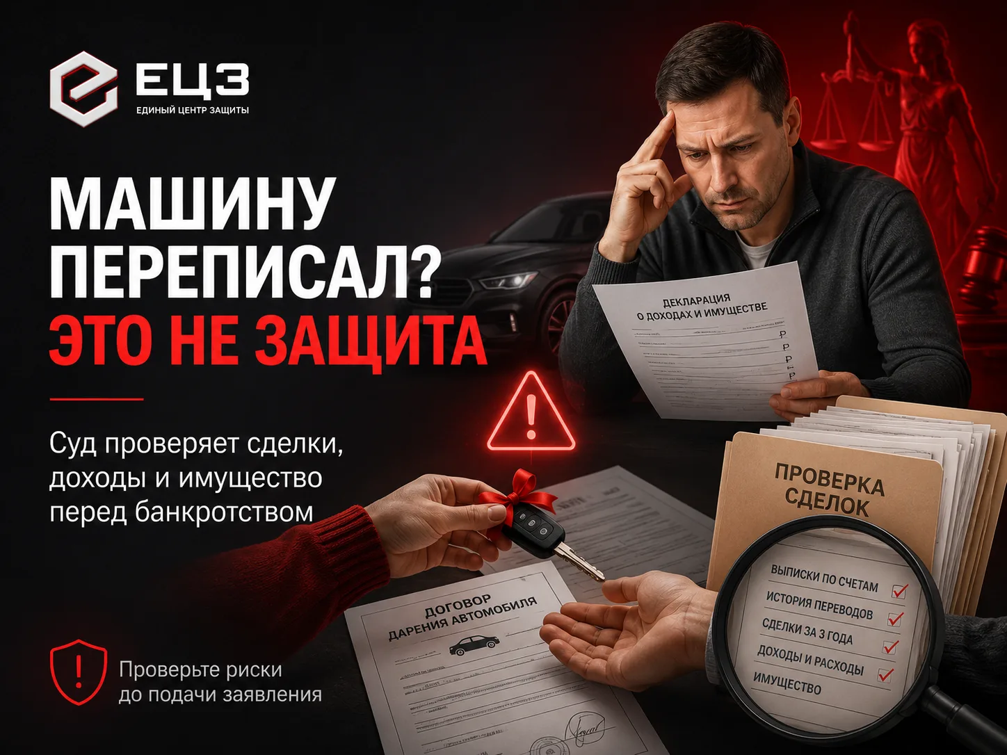 ⚠️ “Я всё продумал: машину переписал, официально не работаю, имущества нет”

На первый взгляд кажетс