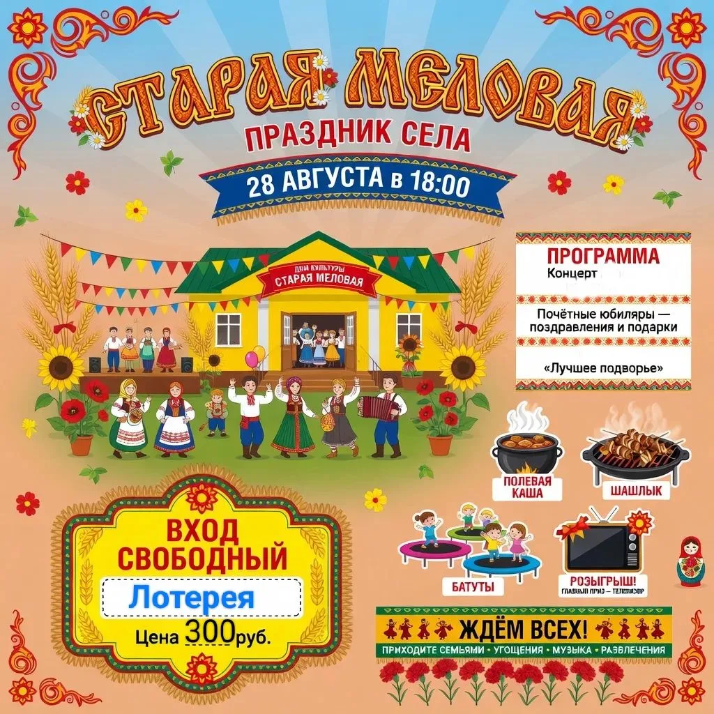 🌹🌹🌹Дорогие друзья! 2⃣8⃣ августа гостеприимный Старомеловатский Дом культуры будет сл...