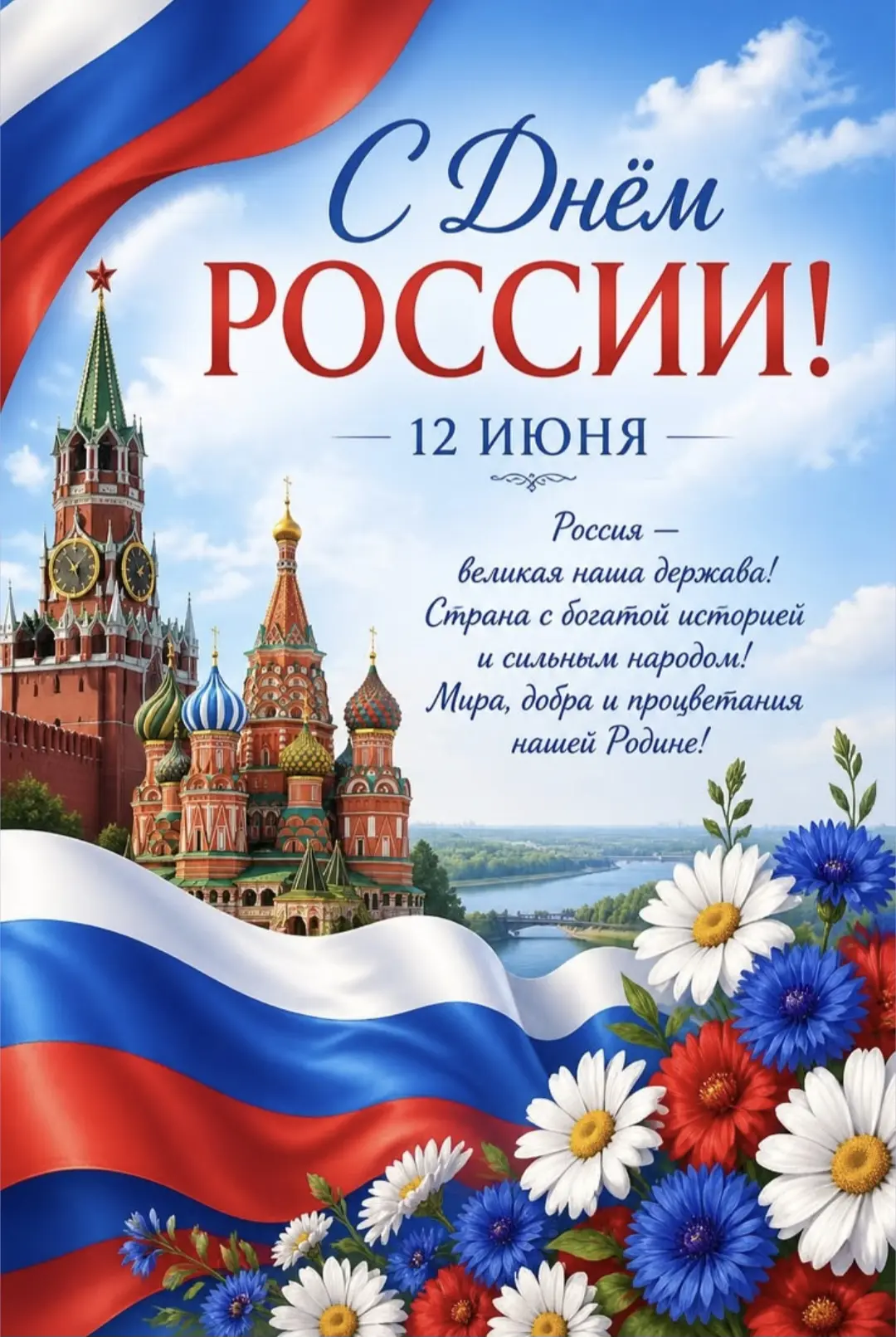 ПОЗДРАВЛЯЕМ С ДНЁМ РОССИИ! 🇷🇺🇷🇺🇷🇺