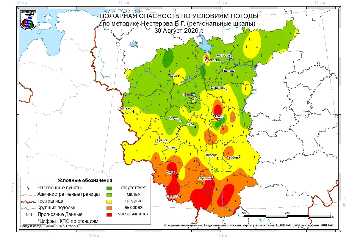 О лесопожарной обстановке в лесах Ивановской области на 30 августа 2026 года🔥🌲