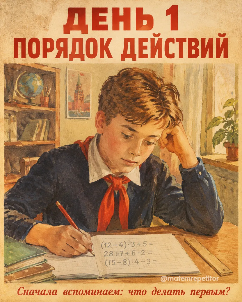 📚 10 дней до школы. Самое время спокойно вспомнить математику!