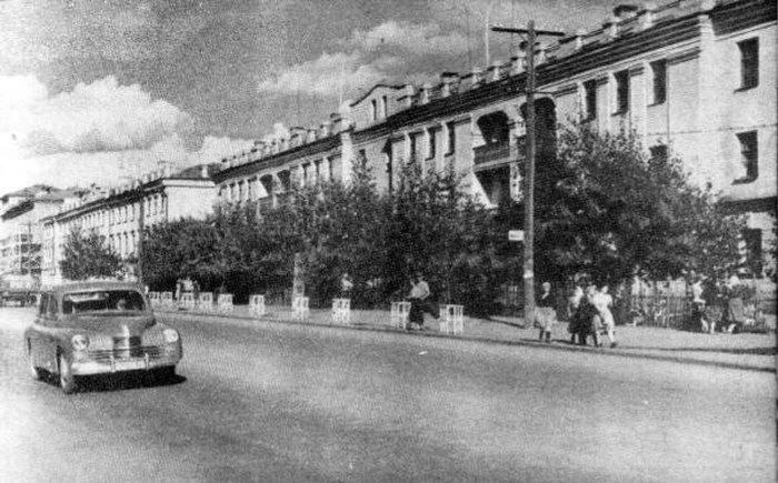 Улица Пушкина в районе Телецентра. 1956 год