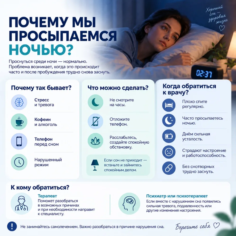 🌙 Почему мы просыпаемся ночью?