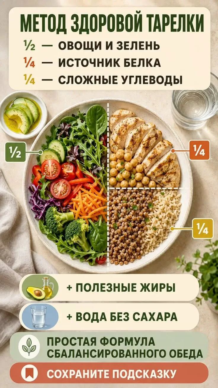 Простая формула сбалансированного обеда 🍽