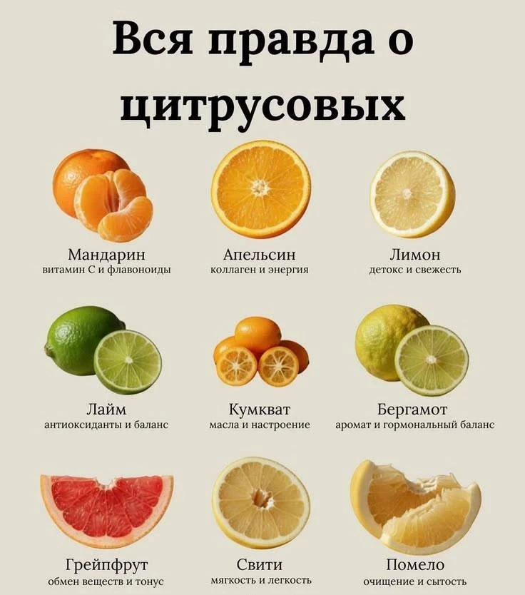 🍊 Цитрусовые: маленькие супергерои для твоего здоровья!