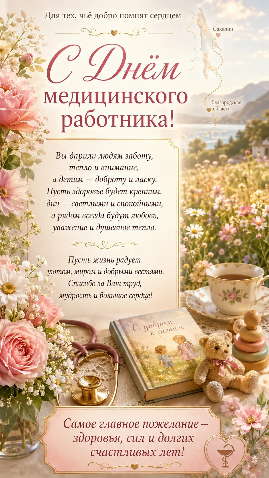 Открытка с поздравлением с Днём медицинского работника