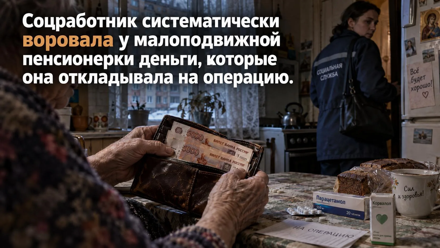 Соцработник систематически воровала у малоподвижной пенсионерки деньги, которые она отк...