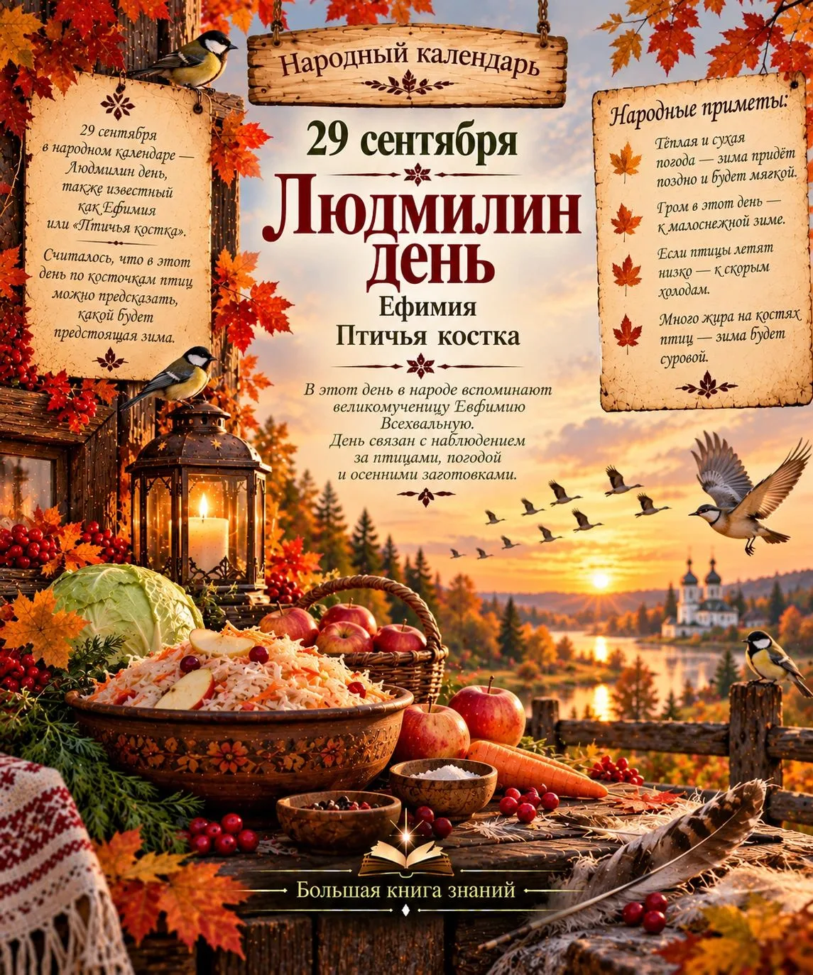 🍂 29 сентября — Ефимия, Птичья костка