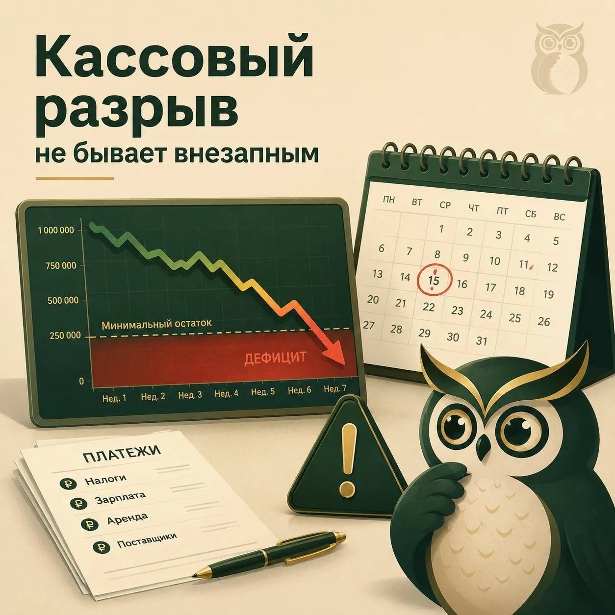 Кассовый разрыв не случается внезапно 💸