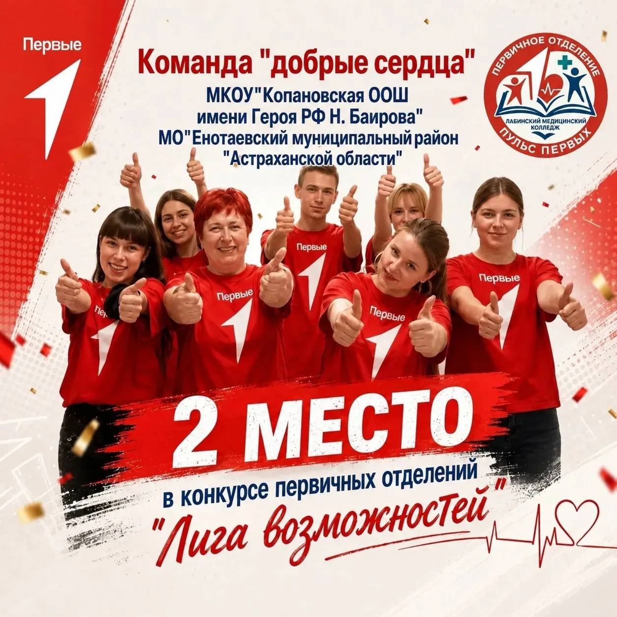 🏆 Дождались! У нас ПОБЕДА в конкурсе первичных  отделений Движения Первых!