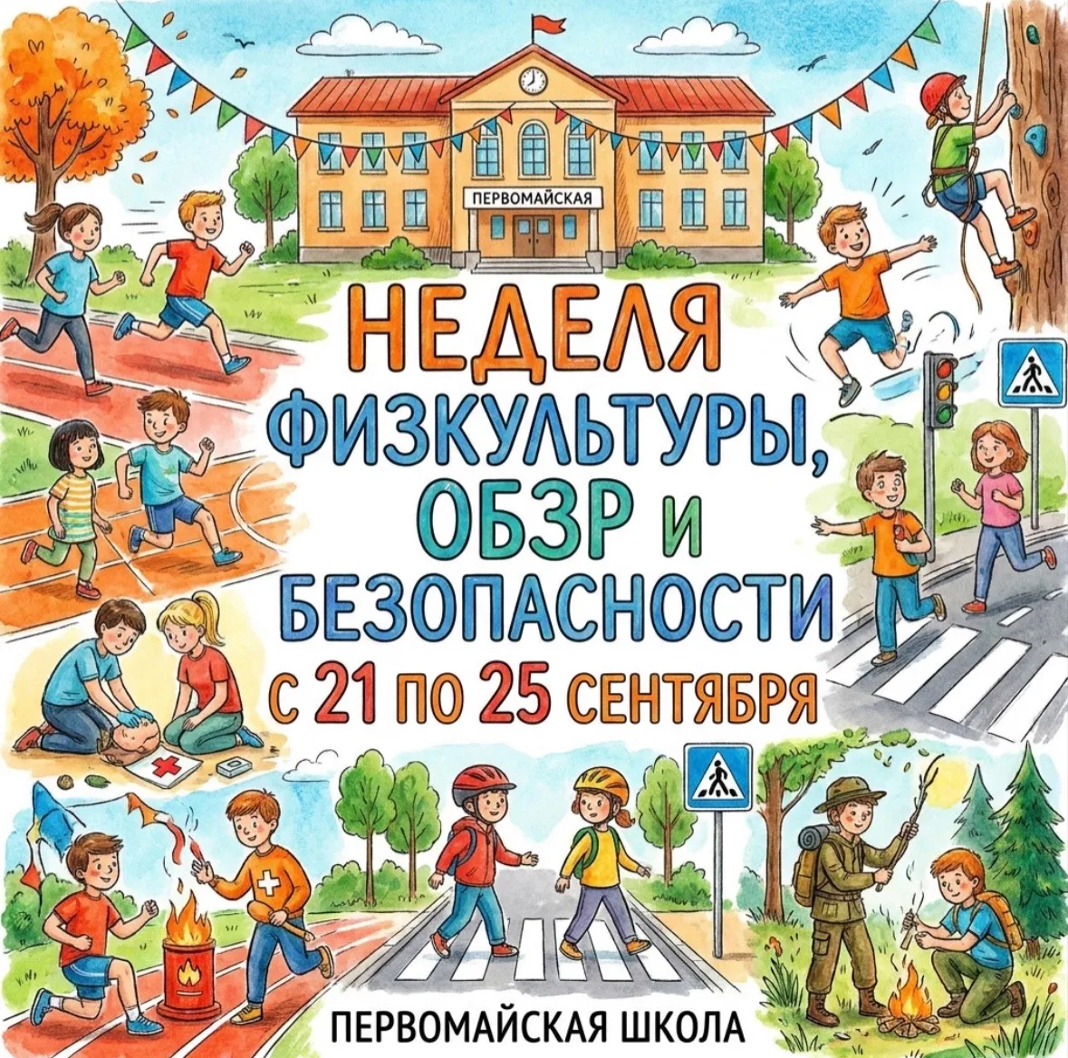 🔥 Неделя физкультуры и ОБЗР  в школе! 🔥